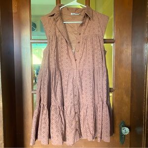 Mon Renn Florence Floral Eyelet Dress